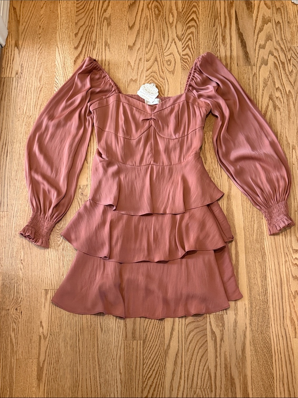 Altar'd State  Tiered Ruffle Long Sleeve Dress